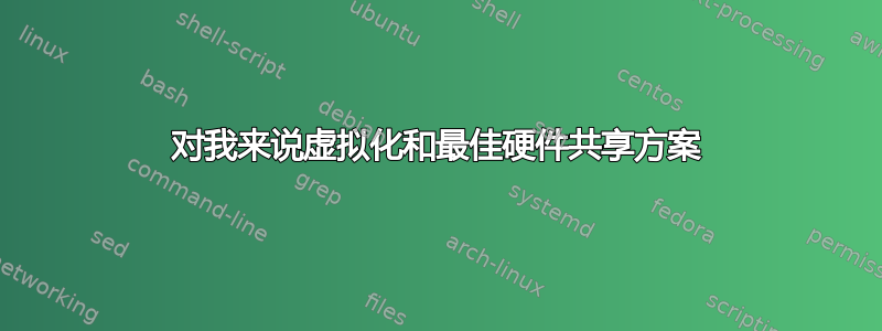 对我来说虚拟化和最佳硬件共享方案