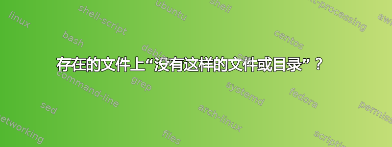 存在的文件上“没有这样的文件或目录”？ 