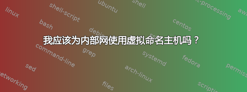 我应该为内部网使用虚拟命名主机吗？