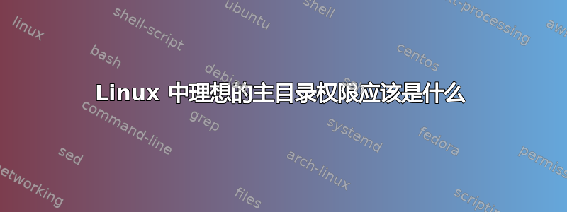 Linux 中理想的主目录权限应该是什么