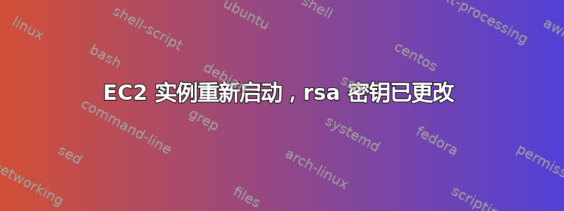 EC2 实例重新启动，rsa 密钥已更改