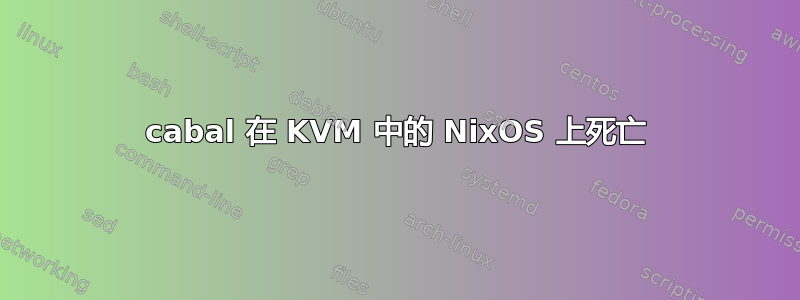 cabal 在 KVM 中的 NixOS 上死亡