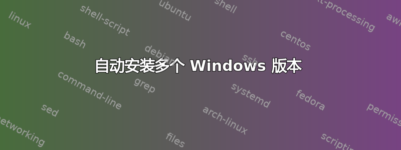 自动安装多个 Windows 版本