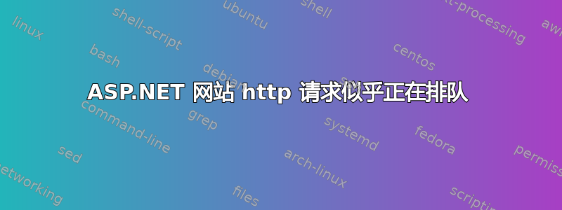 ASP.NET 网站 http 请求似乎正在排队