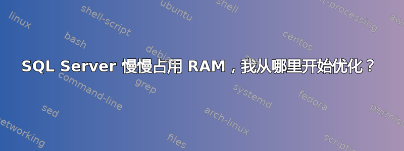 SQL Server 慢慢占用 RAM，我从哪里开始优化？