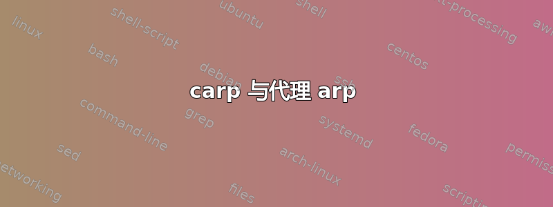 carp 与代理 arp