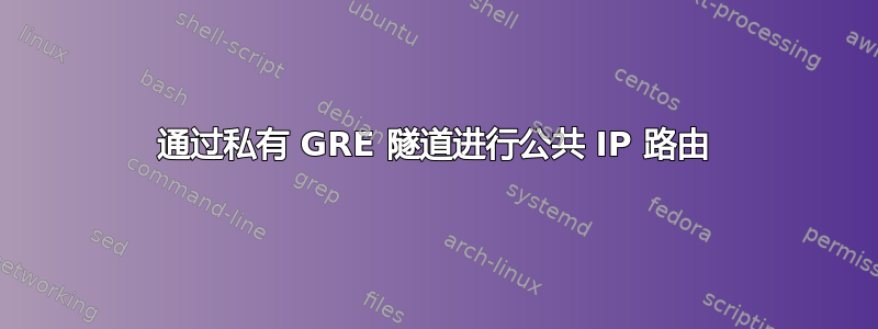 通过私有 GRE 隧道进行公共 IP 路由