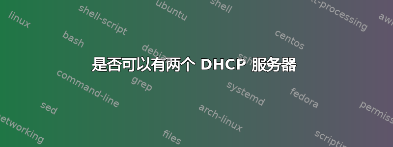 是否可以有两个 DHCP 服务器