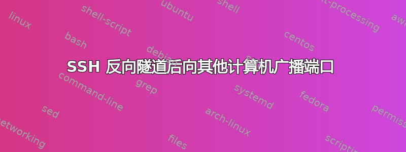 SSH 反向隧道后向其他计算机广播端口