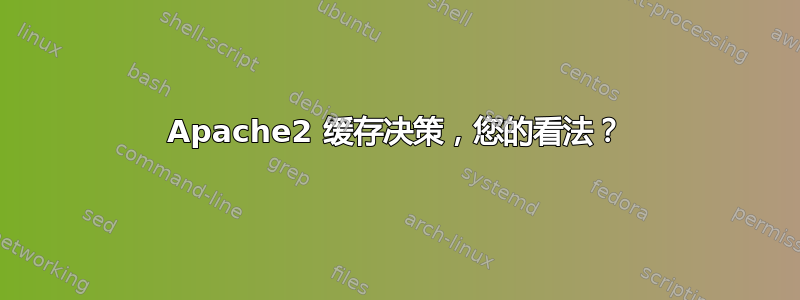 Apache2 缓存决策，您的看法？