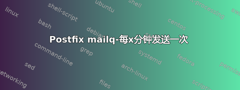 Postfix mailq-每x分钟发送一次