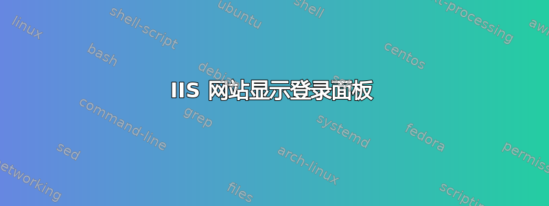 IIS 网站显示登录面板