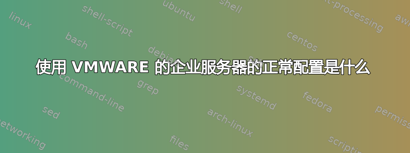 使用 VMWARE 的企业服务器的正常配置是什么