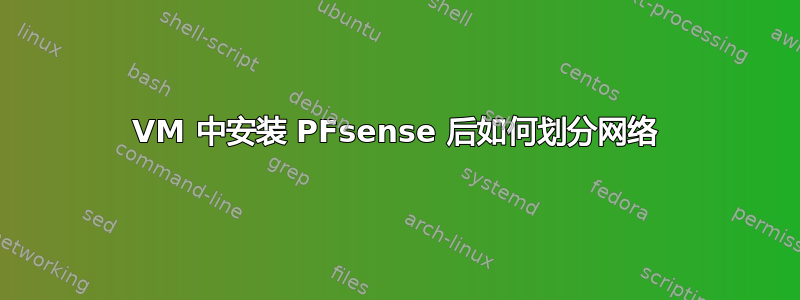 VM 中安装 PFsense 后如何划分网络