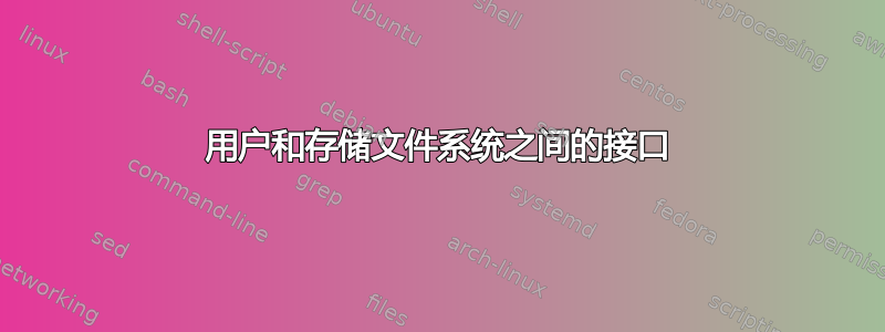 用户和存储文件系统之间的接口