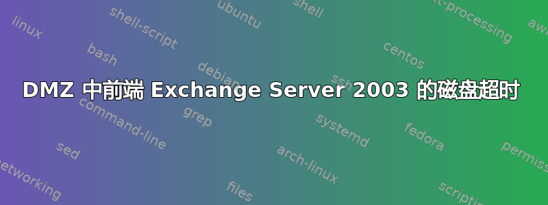 DMZ 中前端 Exchange Server 2003 的磁盘超时