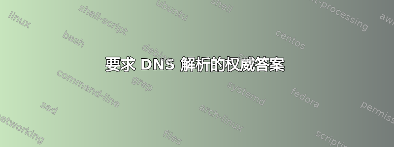 要求 DNS 解析的权威答案