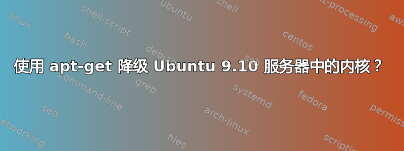 使用 apt-get 降级 Ubuntu 9.10 服务器中的内核？