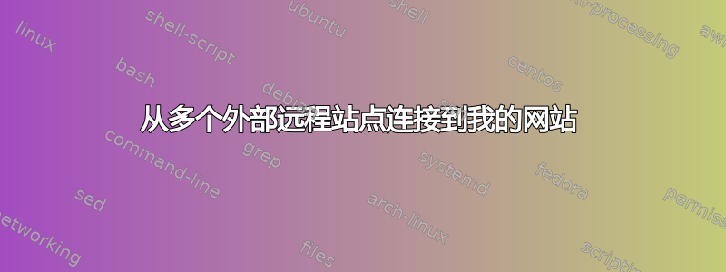 从多个外部远程站点连接到我的网站