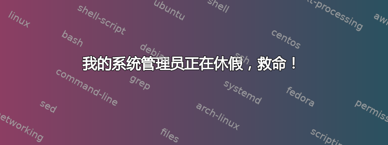 我的系统管理员正在休假，救命！