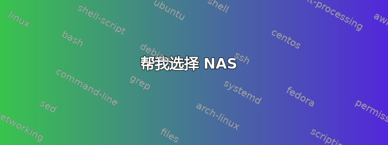 帮我选择 NAS 