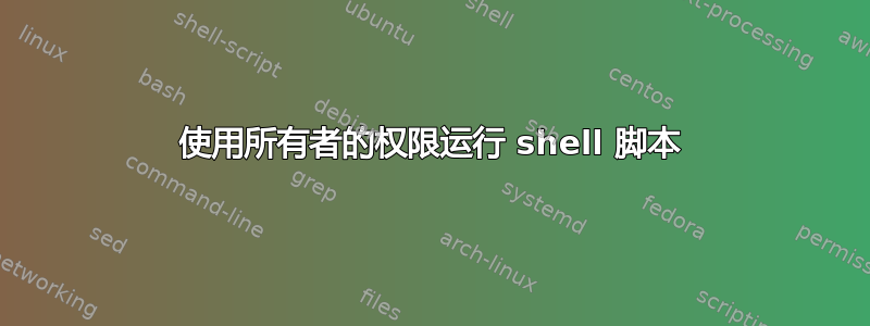 使用所有者的权限运行 shell 脚本