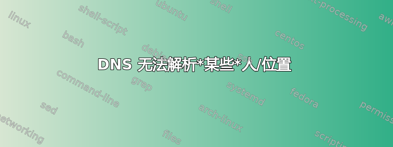 DNS 无法解析*某些*人/位置