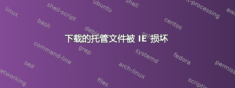 下载的托管文件被 IE 损坏