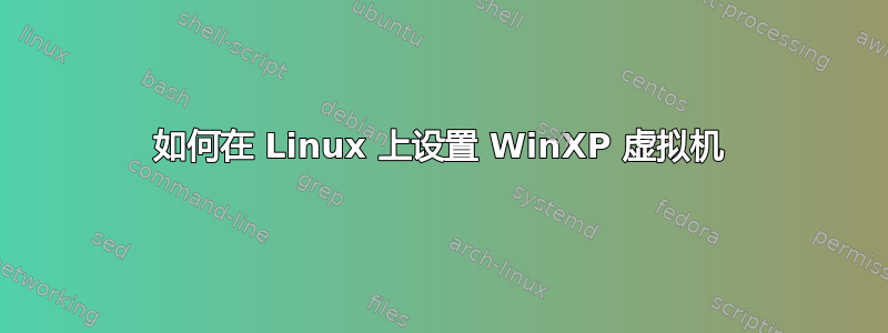 如何在 Linux 上设置 WinXP 虚拟机