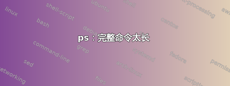 ps：完整命令太长