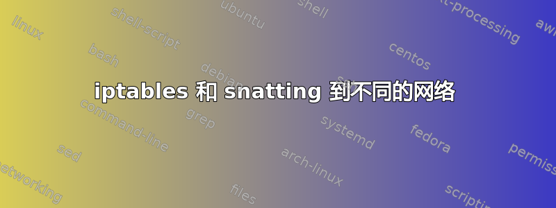 iptables 和 snatting 到不同的网络