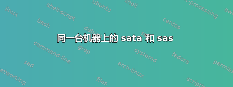 同一台机器上的 sata 和 sas