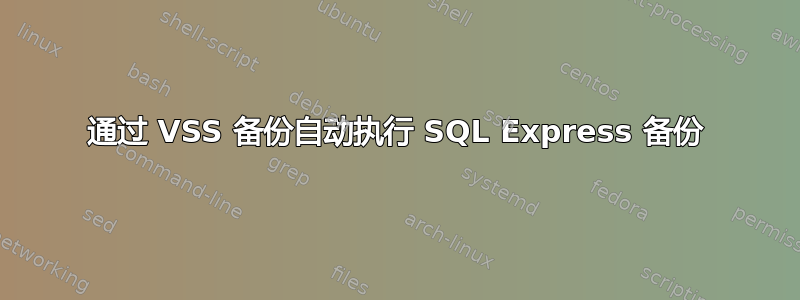 通过 VSS 备份自动执行 SQL Express 备份