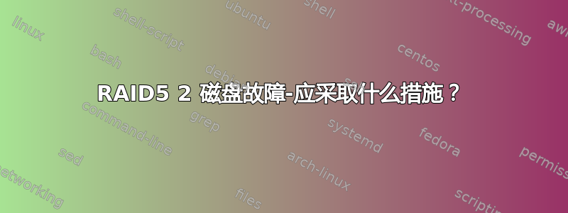 RAID5 2 磁盘故障-应采取什么措施？