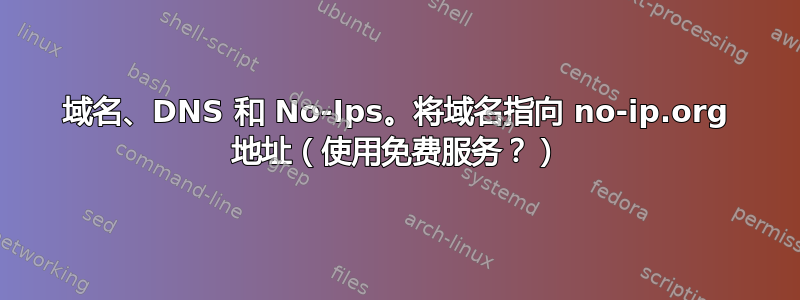 域名、DNS 和 No-Ips。将域名指向 no-ip.org 地址（使用免费服务？）