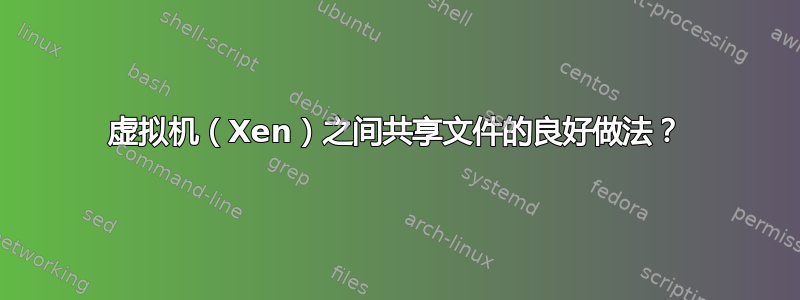 虚拟机（Xen）之间共享文件的良好做法？