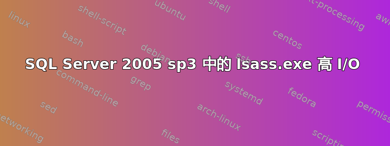 SQL Server 2005 sp3 中的 lsass.exe 高 I/O