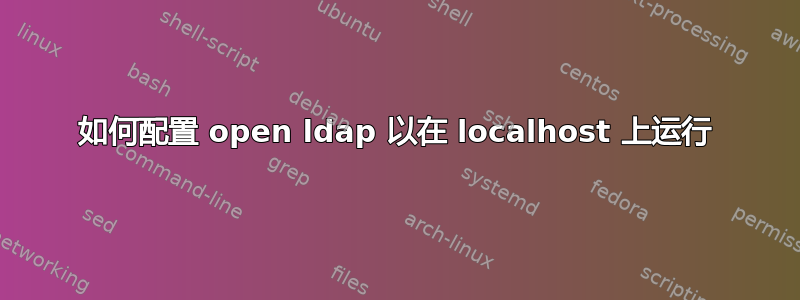 如何配置 open ldap 以在 localhost 上运行