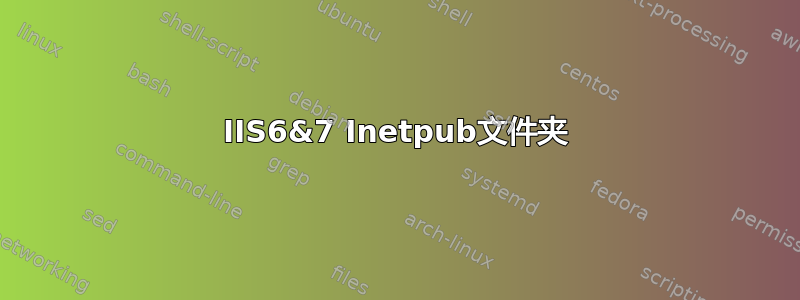 IIS6&7 Inetpub文件夹