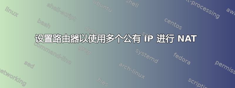 设置路由器以使用多个公有 IP 进行 NAT