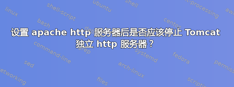 设置 apache http 服务器后是否应该停止 Tomcat 独立 http 服务器？