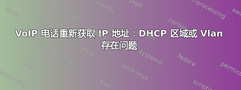 VoIP 电话重新获取 IP 地址：DHCP 区域或 Vlan 存在问题