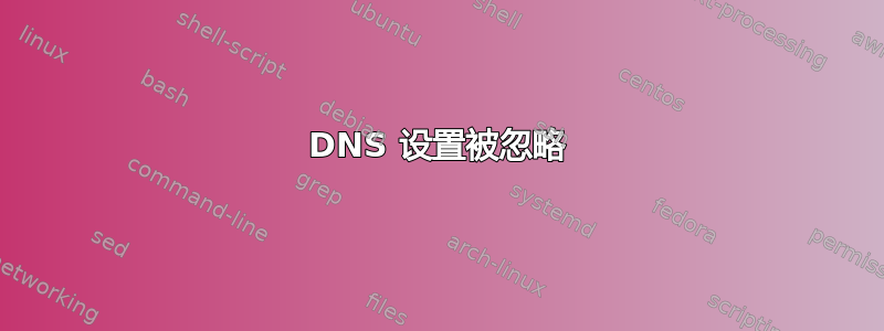 DNS 设置被忽略