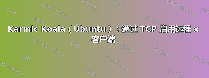 Karmic Koala（Ubuntu）：通过 TCP 启用远程 x 客户端