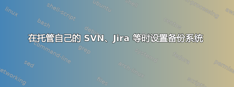 在托管自己的 SVN、Jira 等时设置备份系统