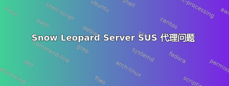 Snow Leopard Server SUS 代理问题