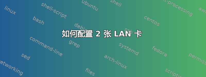 如何配置 2 张 LAN 卡