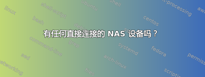 有任何直接连接的 NAS 设备吗？