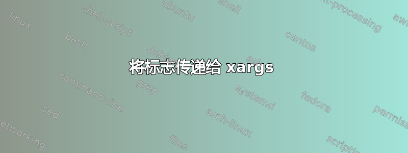 将标志传递给 xargs