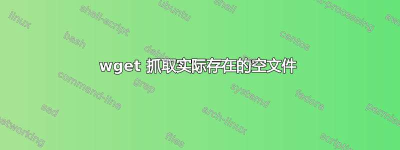 wget 抓取实际存在的空文件